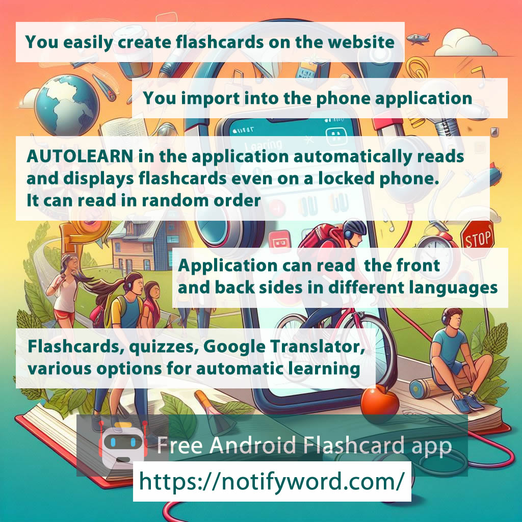 flashcards automatic learning application